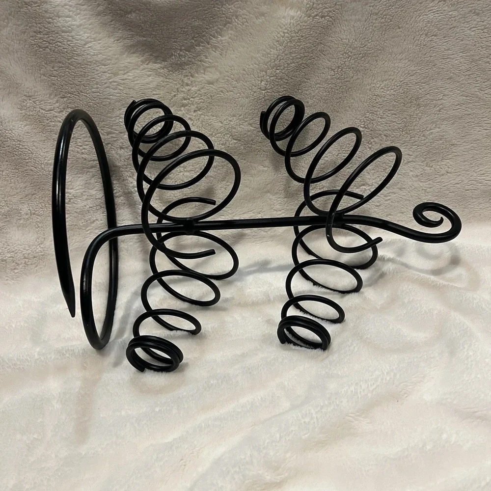 Spiral Metal 4 Bottle‎ Wine Rack - Table Top Wrought Iron 